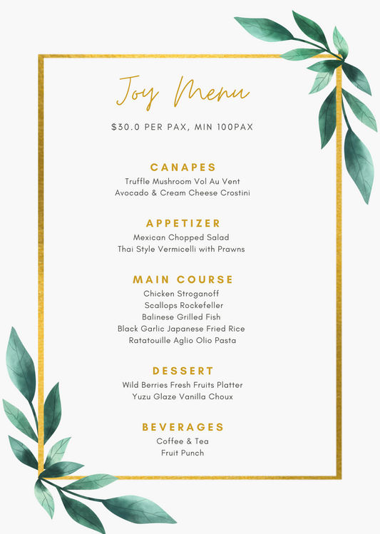 Wedding Joy Menu A