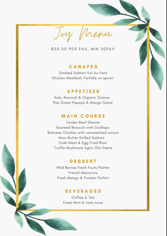 Wedding Joy Menu C